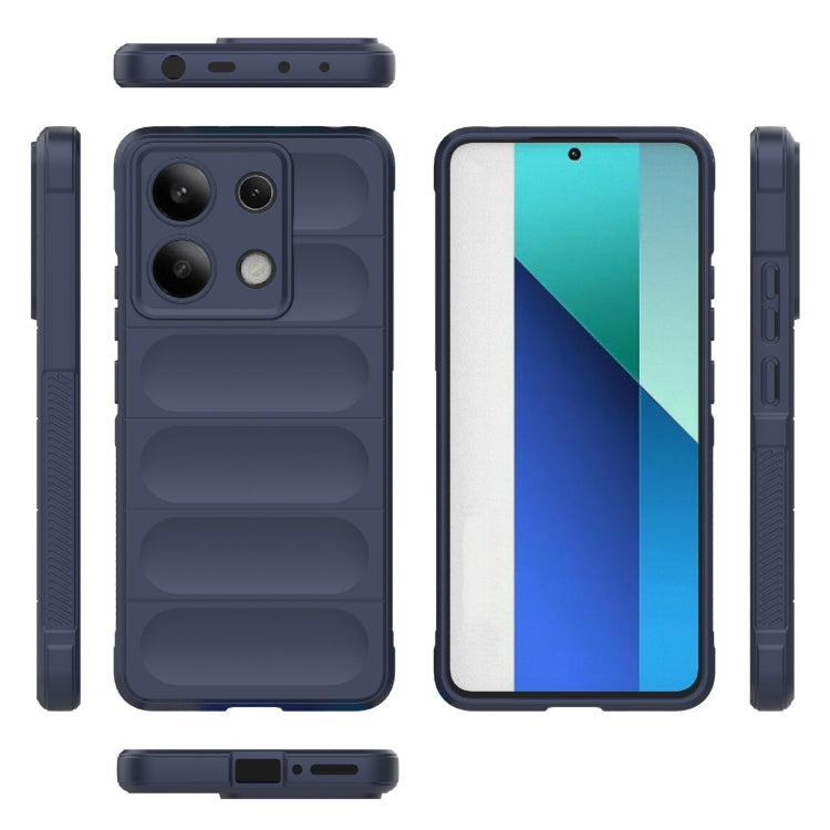 For Xiaomi Redmi Note 13 4G Global Magic Shield TPU + Flannel Phone Case(Dark Blue) - Note 13 Cases by PMC TechLife | Online Shopping South Africa | PMC TechLife | Buy Now Pay Later Mobicred