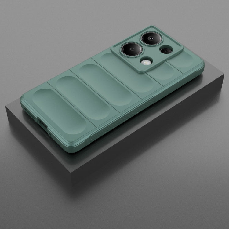 For Xiaomi Redmi Note 13 Pro 4G Global Magic Shield TPU + Flannel Phone Case(Dark Green) - Note 13 Pro Cases by PMC TechLife | Online Shopping South Africa | PMC TechLife | Buy Now Pay Later Mobicred