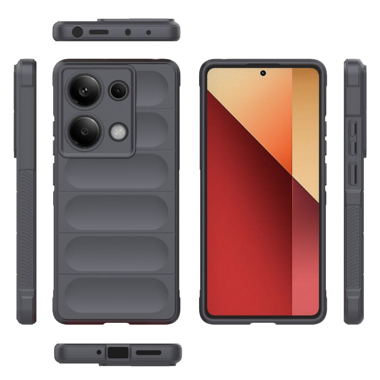For Xiaomi Redmi Note 13 Pro 4G Global Magic Shield TPU + Flannel Phone Case(Dark Grey) - Note 13 Pro Cases by PMC TechLife | Online Shopping South Africa | PMC TechLife | Buy Now Pay Later Mobicred
