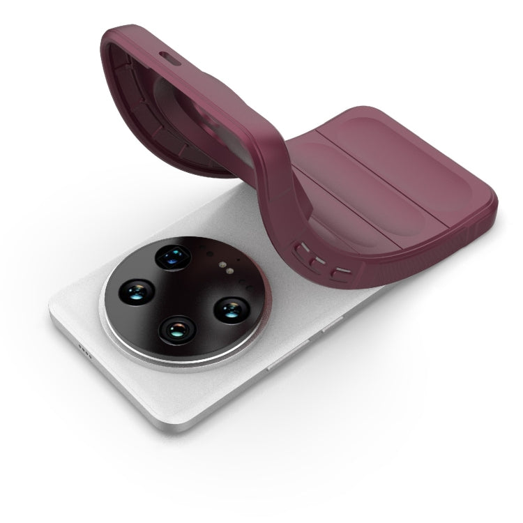 For Xiaomi 14 Ultra Magic Shield TPU + Flannel Phone Case(Red) - 14 Ultra Cases by PMC TechLife | Online Shopping South Africa | PMC TechLife | Buy Now Pay Later Mobicred