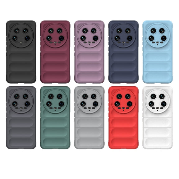 For Xiaomi 14 Ultra Magic Shield TPU + Flannel Phone Case(Dark Grey)