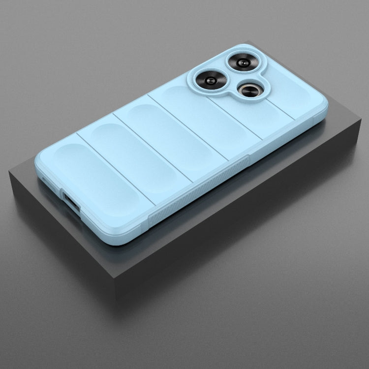 For Xiaomi Redmi Turbo 3 5G Magic Shield TPU + Flannel Phone Case(Light Blue) - Xiaomi Cases by PMC TechLife | Online Shopping South Africa | PMC TechLife | Buy Now Pay Later Mobicred
