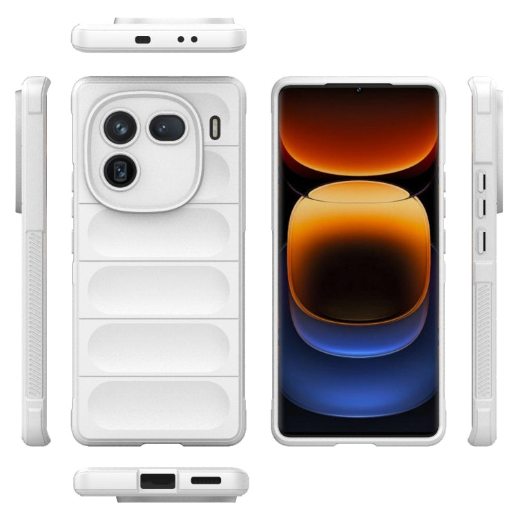 For vivo iQOO 12 Pro 5G Magic Shield TPU + Flannel Phone Case(White) - iQOO 12 Pro Cases by PMC TechLife | Online Shopping South Africa | PMC TechLife