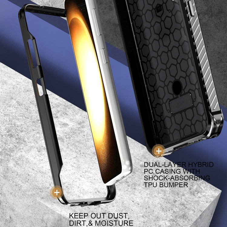 For Samsung Galaxy S24+ 5G Armor Series Holder Phone Case(Black) - Galaxy S24+ 5G Cases by PMC TechLife | Online Shopping South Africa | PMC TechLife