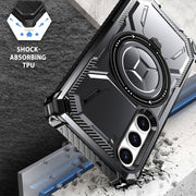 For Samsung Galaxy S24+ 5G Armor Series Holder Phone Case(Blue)