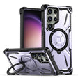 For Samsung Galaxy S24 Ultra 5G Armor Series Holder Phone Case(Light Purple) - Galaxy S24 Ultra 5G Cases by PMC TechLife | Online Shopping South Africa | PMC TechLife
