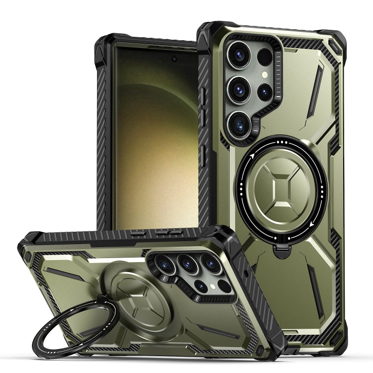 For Samsung Galaxy S24 Ultra 5G Armor Series Holder Phone Case(Army Green) - Galaxy S24 Ultra 5G Cases by PMC TechLife | Online Shopping South Africa | PMC TechLife