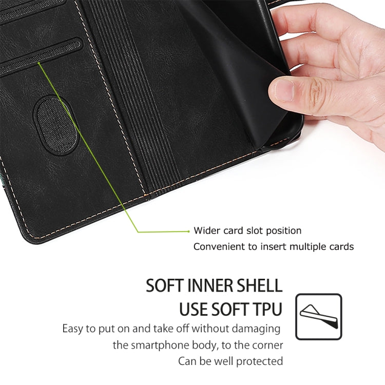 For Huawei Pura 70 5G Skin Feel Magnetic Buckle Leather Phone Case(Black)