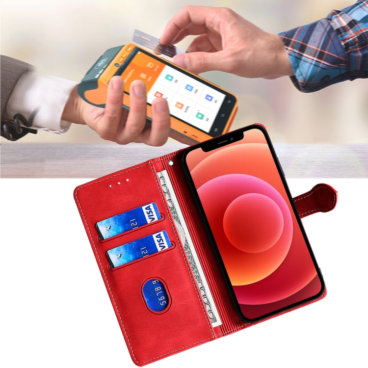 For Huawei Pura 70 5G Skin Feel Magnetic Buckle Leather Phone Case(Red)
