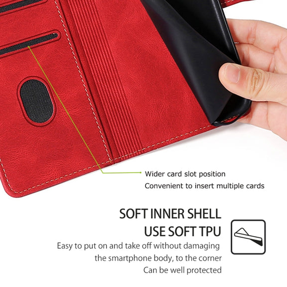 For Huawei Pura 70 Ultra 5G Skin Feel Magnetic Buckle Leather Phone Case(Red)