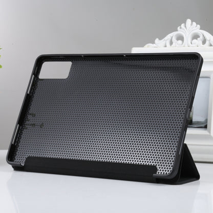 For Xiaomi Redmi Pad SE 2023 Three-fold Holder Flip Tablet Leather Case(Black) - More Tablet Cases by PMC Jewellery | Online Shopping South Africa | PMC Jewellery | Buy Now Pay Later Mobicred