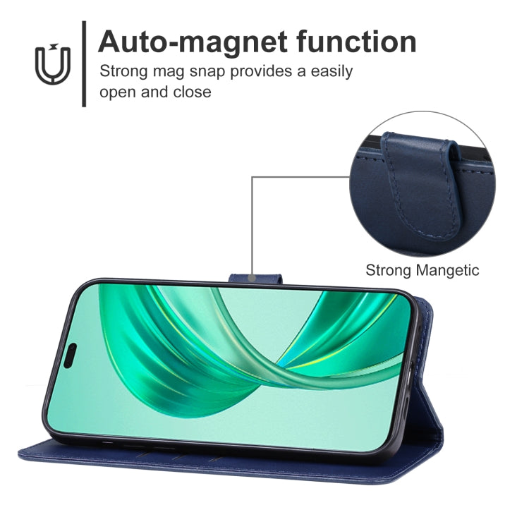 Honor X8b Leather Phone Case(Blue) - Honor Cases by PMC TechLife | Online Shopping South Africa | PMC TechLife | Buy Now Pay Later Mobicred