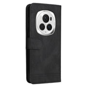 For Honor Magic6 Pro Skin Feel Life Tree Metal Button Leather Phone Case(Black)