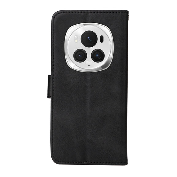 For Honor Magic6 Pro Classic Calf Texture Flip Leather Phone Case(Black)