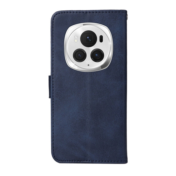 For Honor Magic6 Pro Classic Calf Texture Flip Leather Phone Case(Blue)
