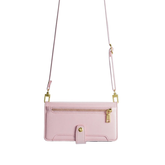 For Nokia G11 Plus Lite Sheep Texture Cross-body Zipper Wallet Leather Phone Case(Pink)