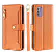 For Nokia G42 5G Lite Sheep Texture Cross-body Zipper Wallet Leather Phone Case(Orange) - Nokia Cases by PMC TechLife | Online Shopping South Africa | PMC TechLife | Buy Now Pay Later Mobicred