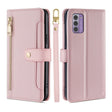For Nokia G42 5G Lite Sheep Texture Cross-body Zipper Wallet Leather Phone Case(Pink) - Nokia Cases by PMC TechLife | Online Shopping South Africa | PMC TechLife | Buy Now Pay Later Mobicred