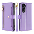 For Honor X50i 5G / 9 Lite Sheep Texture Cross-body Zipper Wallet Leather Phone Case(Purple) - Honor Cases by PMC TechLife | Online Shopping South Africa | PMC TechLife | Buy Now Pay Later Mobicred