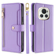 For Honor Magic6 5G Sheep Texture Cross-body Zipper Wallet Leather Phone Case(Purple) - Honor Cases by PMC TechLife | Online Shopping South Africa | PMC TechLife | Buy Now Pay Later Mobicred