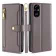 For Honor 200 Pro 5G Sheep Texture Cross-body Zipper Wallet Leather Phone Case(Grey) - Honor Cases by PMC TechLife | Online Shopping South Africa | PMC TechLife | Buy Now Pay Later Mobicred