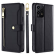 For Honor 200 Lite 5G Global Sheep Texture Cross-body Zipper Wallet Leather Phone Case(Black) - Honor Cases by PMC TechLife | Online Shopping South Africa | PMC TechLife | Buy Now Pay Later Mobicred
