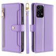 For Honor 200 Lite 5G Global Sheep Texture Cross-body Zipper Wallet Leather Phone Case(Purple) - Honor Cases by PMC TechLife | Online Shopping South Africa | PMC TechLife | Buy Now Pay Later Mobicred