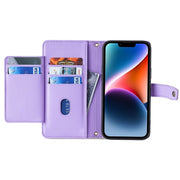 For Samsung Galaxy S24 Ultra 5G Sheep Texture Cross-body Zipper Wallet Leather Phone Case(Purple)