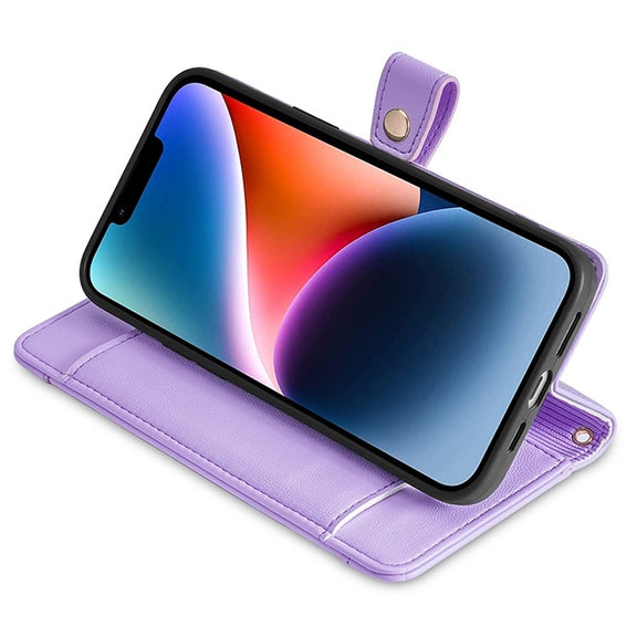 For Samsung Galaxy S24 Ultra 5G Sheep Texture Cross-body Zipper Wallet Leather Phone Case(Purple)