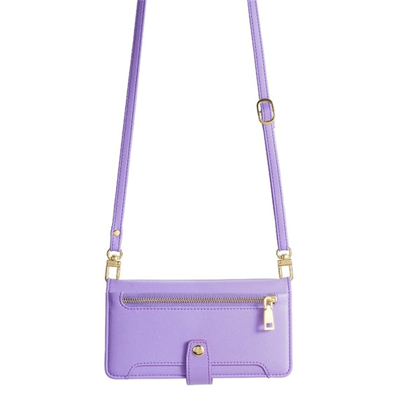 For Samsung Galaxy S24 Ultra 5G Sheep Texture Cross-body Zipper Wallet Leather Phone Case(Purple)