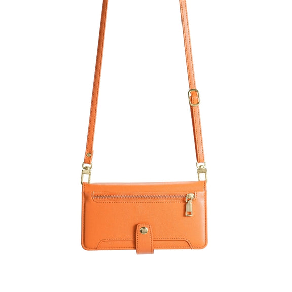 For OnePlus Nord CE3 5G Sheep Texture Cross-body Zipper Wallet Leather Phone Case(Orange)