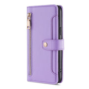 For OnePlus Nord CE3 5G Sheep Texture Cross-body Zipper Wallet Leather Phone Case(Purple)