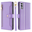 For OnePlus Ace 3V 5G Sheep Texture Cross-body Zipper Wallet Leather Phone Case(Purple) - OnePlus Cases by PMC TechLife | Online Shopping South Africa | PMC TechLife | Buy Now Pay Later Mobicred