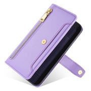 For OnePlus Ace 3 Pro 5G Sheep Texture Cross-body Zipper Wallet Leather Phone Case(Purple)