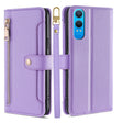 For OnePlus Nord CE 4 Lite 5G Sheep Texture Cross-body Zipper Wallet Leather Phone Case(Purple) - OnePlus Cases by PMC TechLife | Online Shopping South Africa | PMC TechLife | Buy Now Pay Later Mobicred