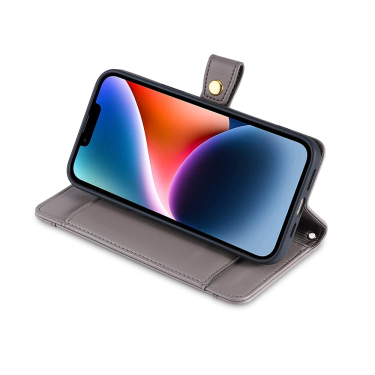 For Huawei nova 11 4G Sheep Texture Cross-body Zipper Wallet Leather Phone Case(Grey) - Huawei Cases by PMC TechLife | Online Shopping South Africa | PMC TechLife | Buy Now Pay Later Mobicred