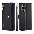 For Huawei nova 11 Pro 4G / 11 Ultra 4G Sheep Texture Cross-body Zipper Wallet Leather Phone Case(Black) - Huawei Cases by PMC TechLife | Online Shopping South Africa | PMC TechLife | Buy Now Pay Later Mobicred