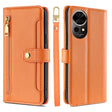 For Huawei nova 12 5G Sheep Texture Cross-body Zipper Wallet Leather Phone Case(Orange) - Huawei Cases by PMC TechLife | Online Shopping South Africa | PMC TechLife | Buy Now Pay Later Mobicred