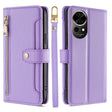 For Huawei nova 12 5G Sheep Texture Cross-body Zipper Wallet Leather Phone Case(Purple) - Huawei Cases by PMC TechLife | Online Shopping South Africa | PMC TechLife | Buy Now Pay Later Mobicred