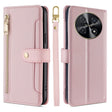 For Huawei nova 12i 4G Sheep Texture Cross-body Zipper Wallet Leather Phone Case(Pink) - Huawei Cases by PMC TechLife | Online Shopping South Africa | PMC TechLife | Buy Now Pay Later Mobicred