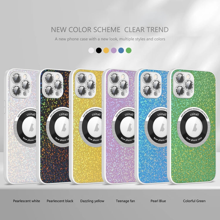 For iPhone 14 Colorful Glitter Magnetic Magsafe TPU + PC Phone Case(Colorful Green) - iPhone 14 Cases by PMC TechLife | Online Shopping South Africa | PMC TechLife