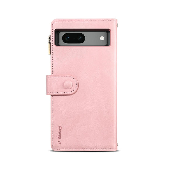 For Google Pixel 7a ESEBLE Retro Frosted RFID Flip Leather Phone Case(Rose Gold)