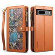 For Google Pixel 7a ESEBLE Star Series Lanyard Zipper Wallet RFID Leather Case(Brown) - Google Cases by ESEBLE | Online Shopping South Africa | PMC TechLife | Buy Now Pay Later Mobicred