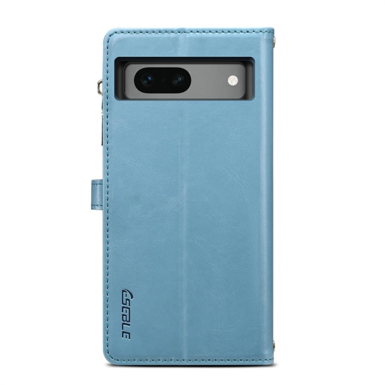For Google Pixel 7a ESEBLE Star Series Lanyard Zipper Wallet RFID Leather Case(Blue) - Google Cases by ESEBLE | Online Shopping South Africa | PMC TechLife | Buy Now Pay Later Mobicred