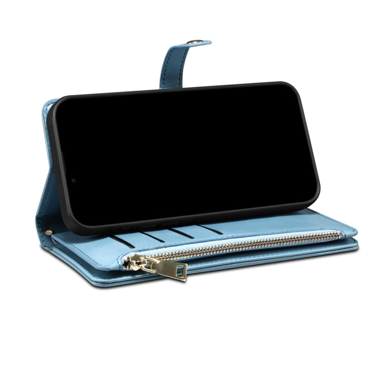 For Google Pixel 7a ESEBLE Star Series Lanyard Zipper Wallet RFID Leather Case(Blue) - Google Cases by ESEBLE | Online Shopping South Africa | PMC TechLife | Buy Now Pay Later Mobicred