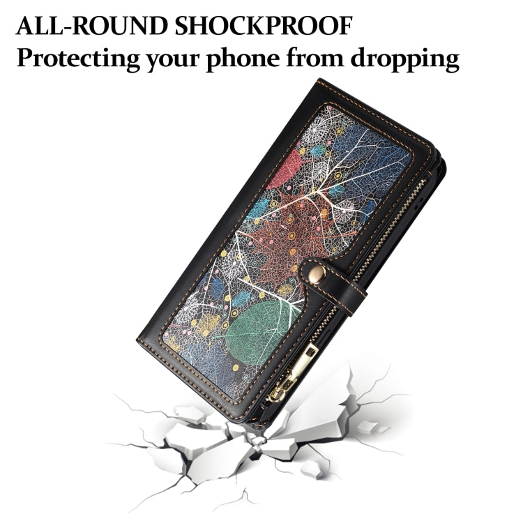 For Google Pixel 8 Pro ESEBLE Star Series Lanyard Zipper Wallet RFID Leather Case(Black) - Google Cases by ESEBLE | Online Shopping South Africa | PMC TechLife | Buy Now Pay Later Mobicred