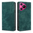 For Huawei Pura 70 RFID Anti-theft Brush Magnetic Leather Phone Case(Green) - free shipping - PMC Jewellery - Order now!