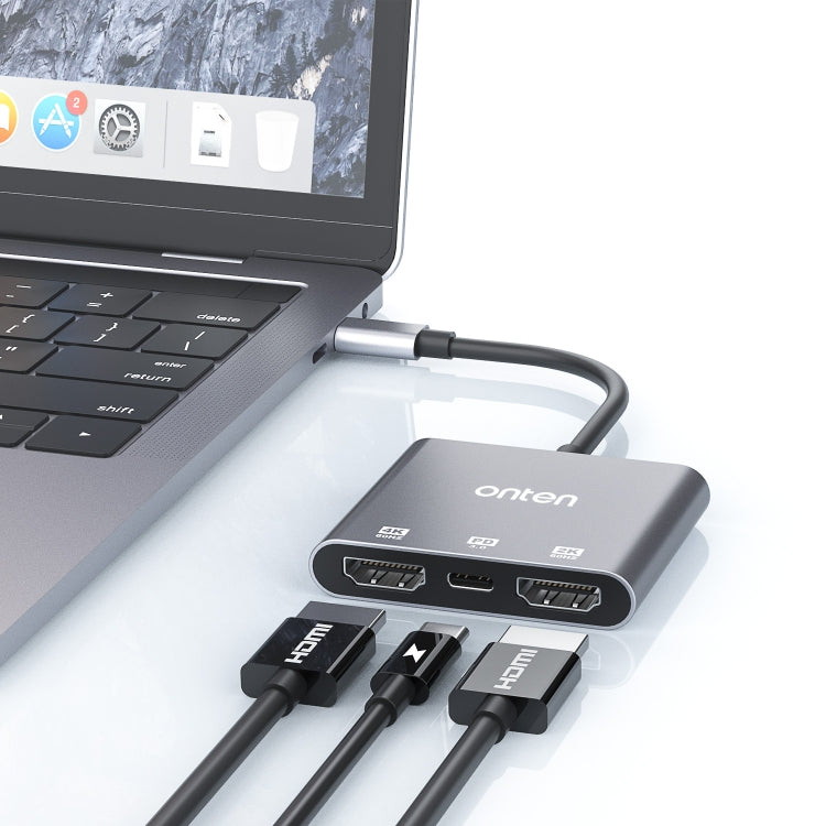 Onten 9175S 3 in 1 USB-C / Type-C to HDMI Adapter(Grey) - free shipping - PMC Jewellery - Order now!