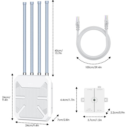 Wavlink WN573HX1 WiFi 6 AX1800 Dual Band Long Range Outdoor WiFi Extender(US Plug) - free shipping - PMC Jewellery - Order now!