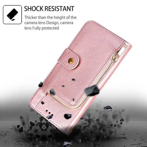For Huawei Pura 70 Ultra 5G Zipper Bag Leather Phone Case(Rose Gold)